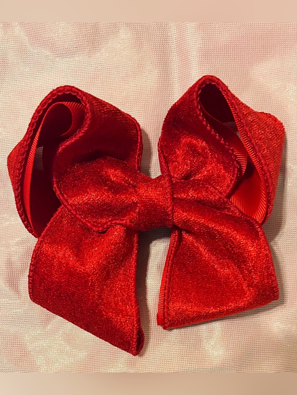 Red Velvet Girls Hair Bow